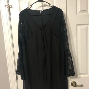 Black Laced Sleeve Dress